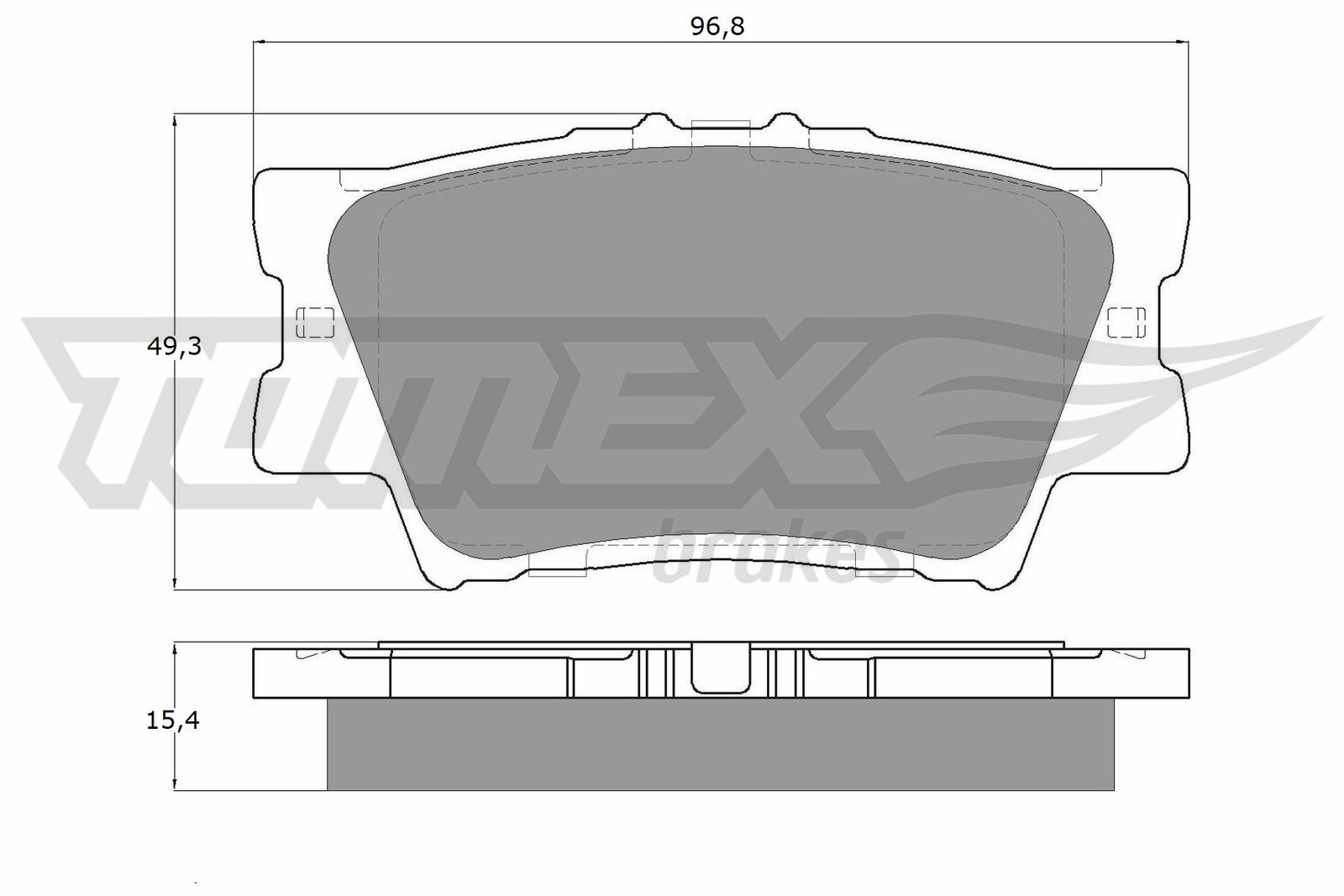 Sada brzdových platničiek kotúčovej brzdy TOMEX Brakes